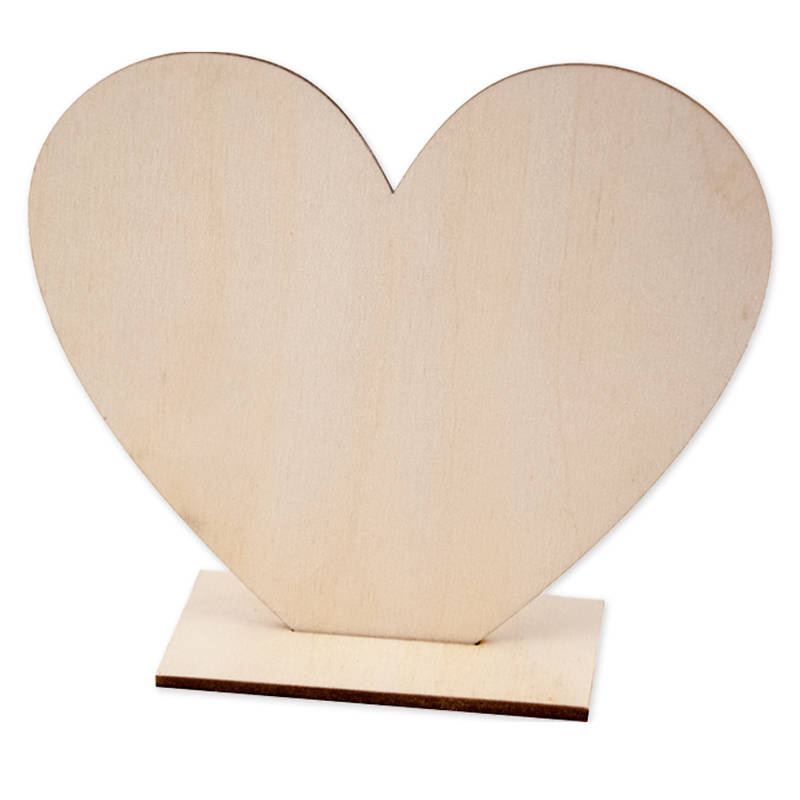LoveArt Holzherz auf Ständer STANDARD- Mit persönlicher Gravur