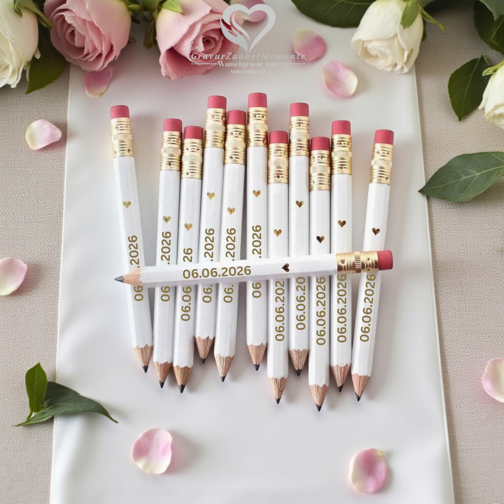 LovePencil – Mini-Bleistift mit Herz & Wunschdatum