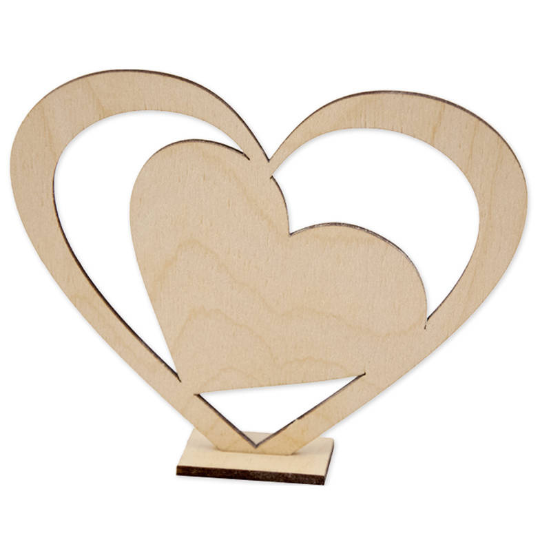 LoveArt Holzherz auf Ständer-ENDLESS LOVE- Mit persönlicher Gravur