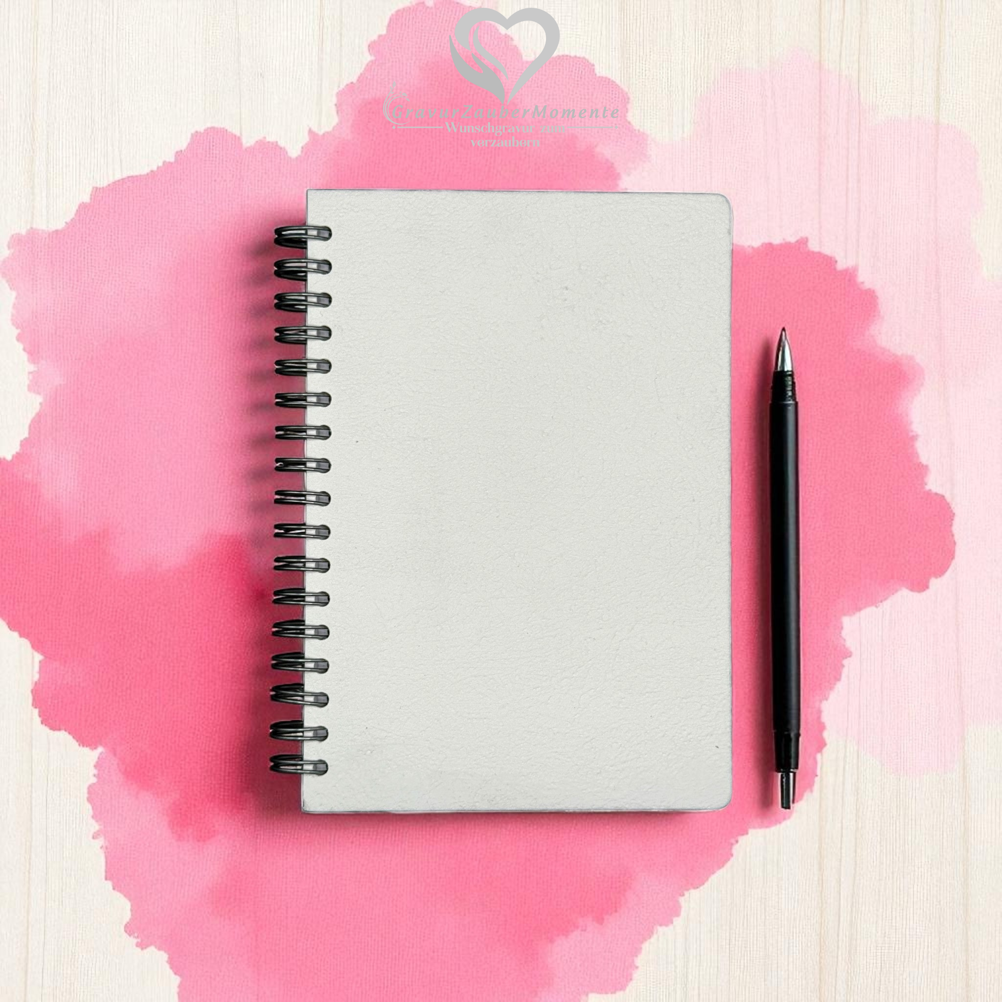 Notizbuch A6 SPLASH - individuelle Gravur mit Wunschtext & Name