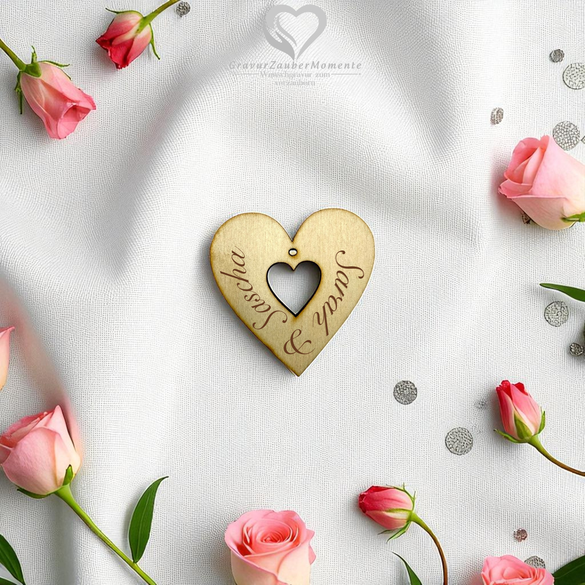 Herzmoment - Personalisierter Herzanhänger mit Gravur