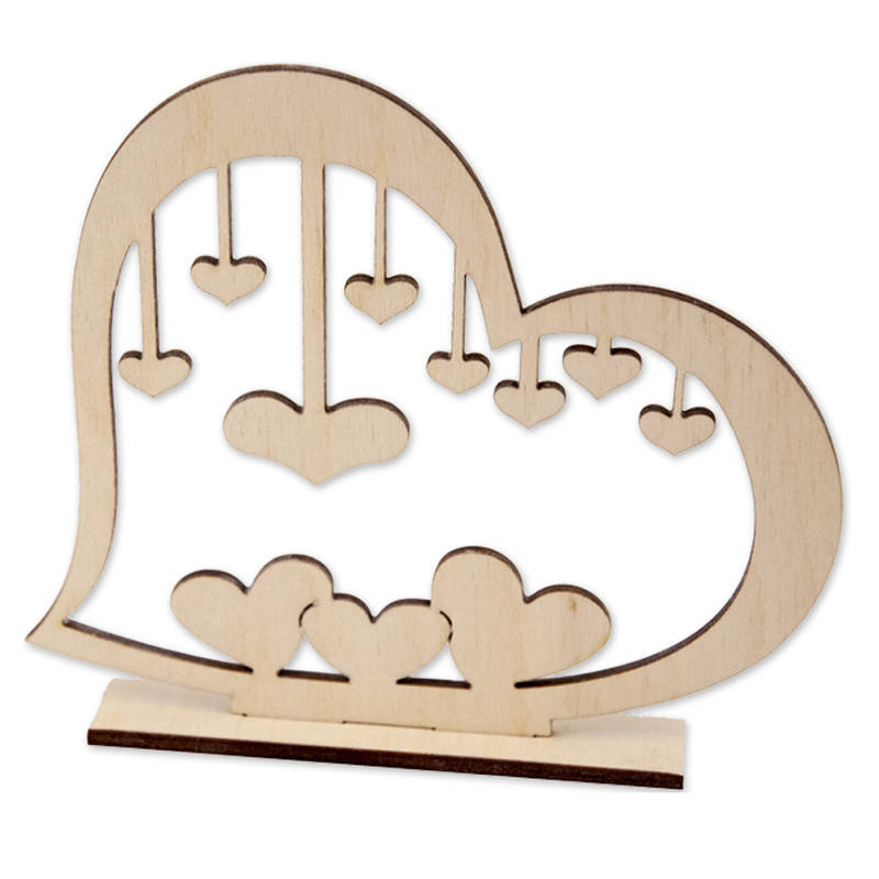 LoveArt Holzherz auf Ständer-HEARTRAIN- Mit persönlicher Gravur